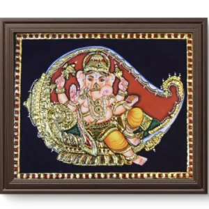 ganehsa siiting iside shanku tanjore painting