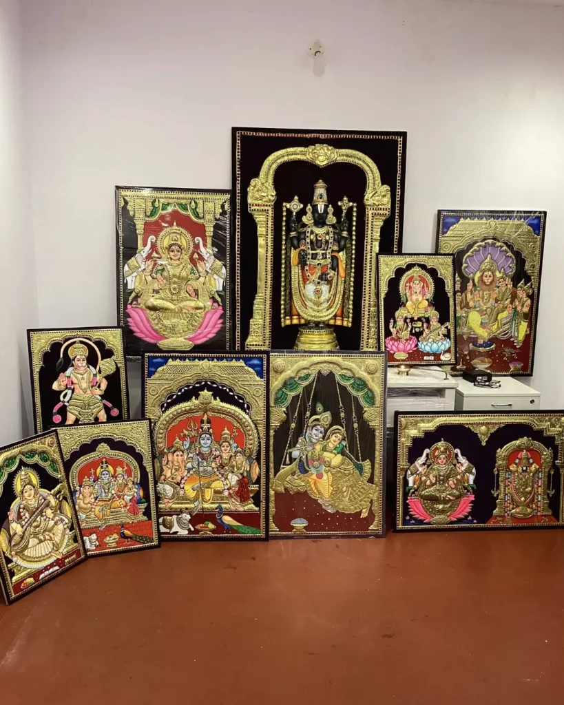 tanjore paintings all together in a athmakala