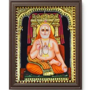 Sri Raghavendra Swami seated in meditation with traditional attire