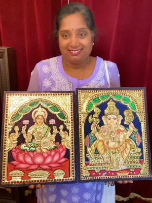 Customer satisfied with Athmakala Tanjore painting