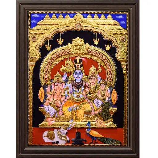 shiva tanjore painting oainting in athmakala