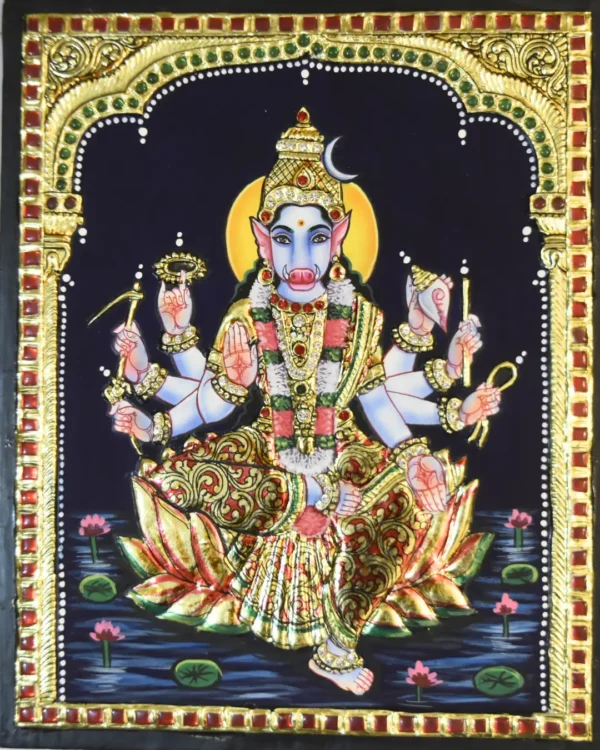 Varah Roop Original Varaha Roopa Tanjore Painting - Athmakala New Website