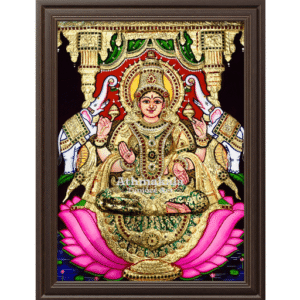 lakshmi Devi semi embossed golden lord