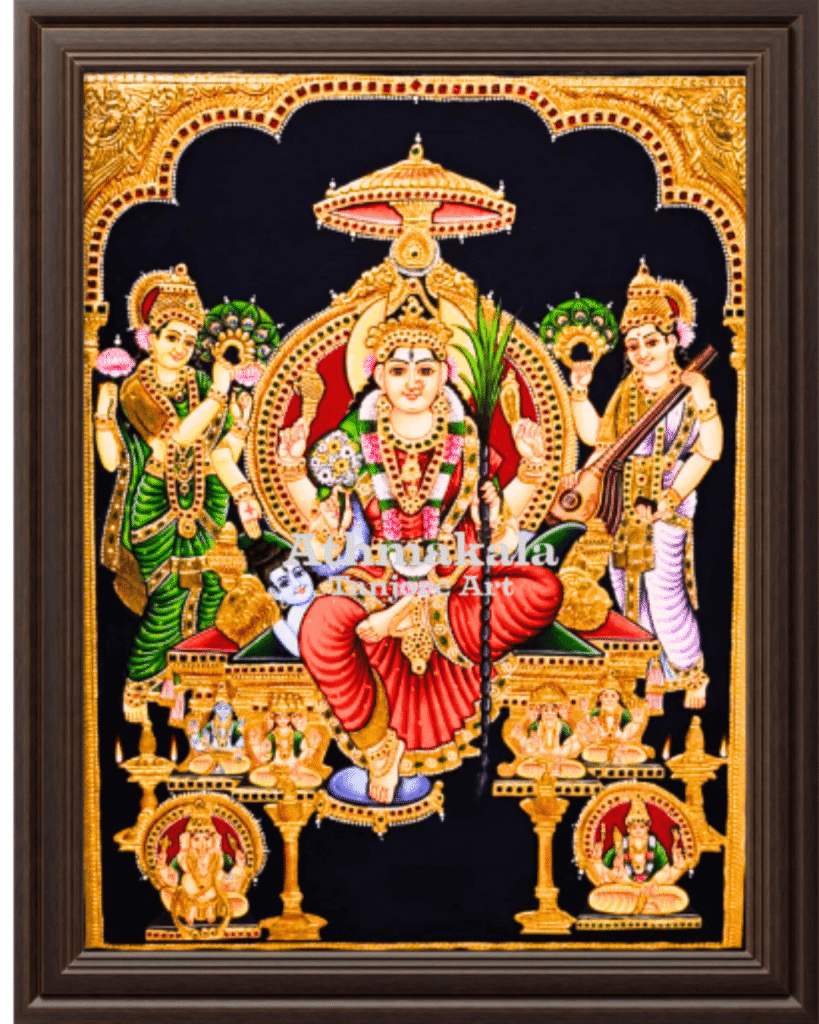 lalithdevi tanjore painting with rich royal look
